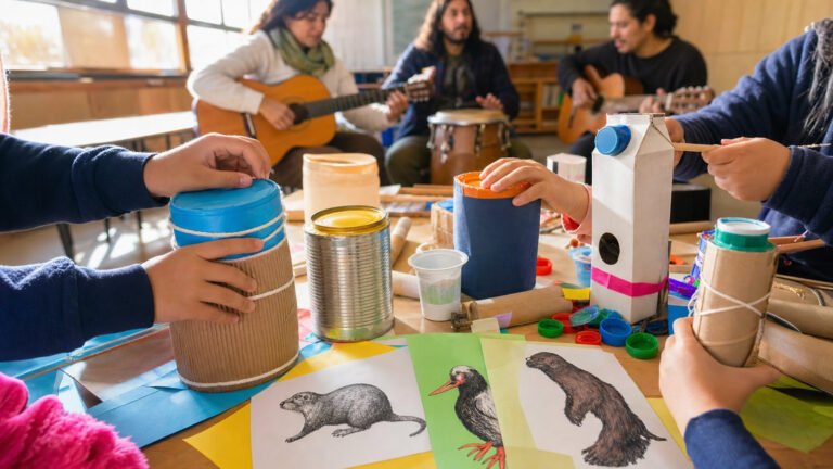 Proyecto musical lleva reciclaje y biodiversidad a escuela de Casablanca