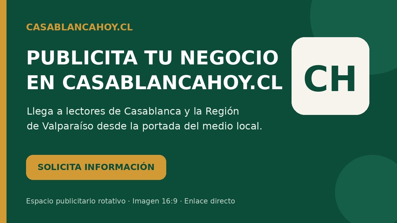 Publicita tu negocio en CasablancaHoy.cl