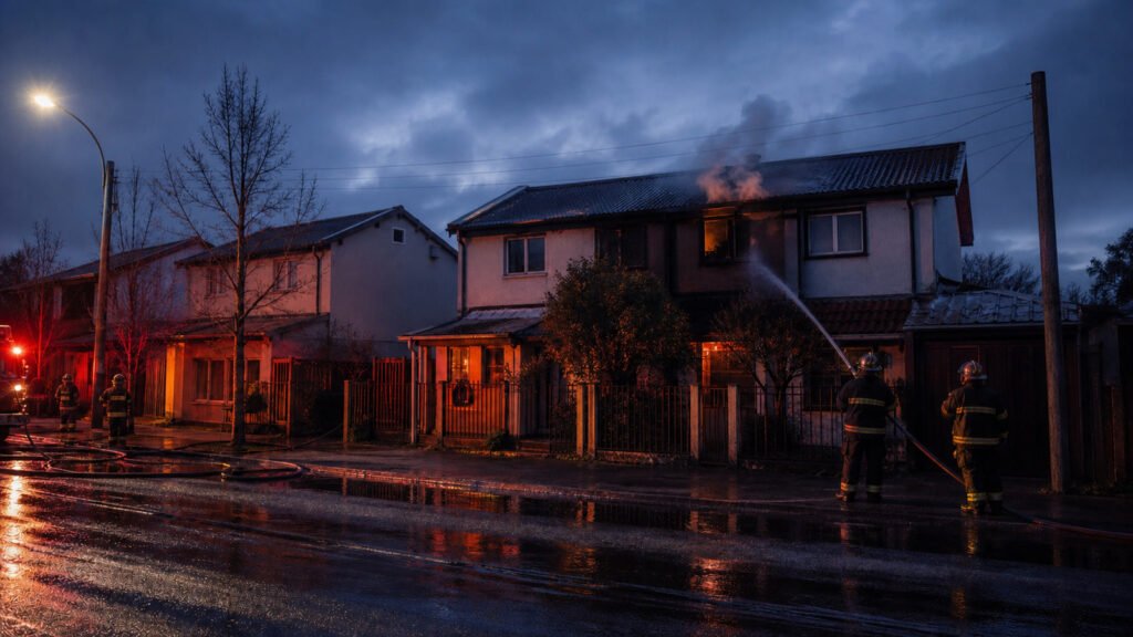 Incendio deja dos viviendas con daños de consideración en Villa Santa Inés