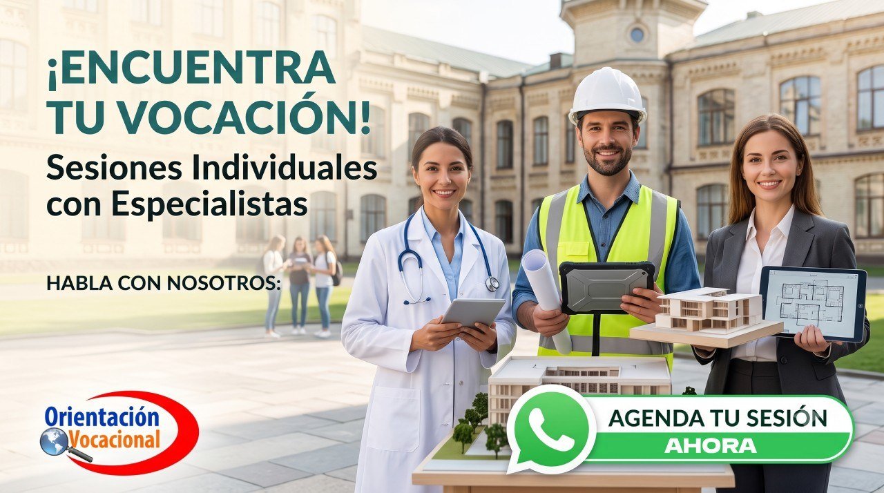 Encuentra tu vocación y agenda una sesión individual con especialistas