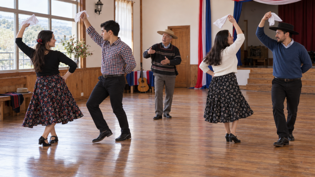 Campeones regionales abordan enseñanza de cueca entre generaciones en Casablanca