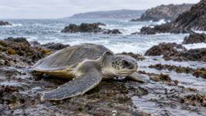 Rescatan en Quintay a tortuga olivácea juvenil con deshidratación