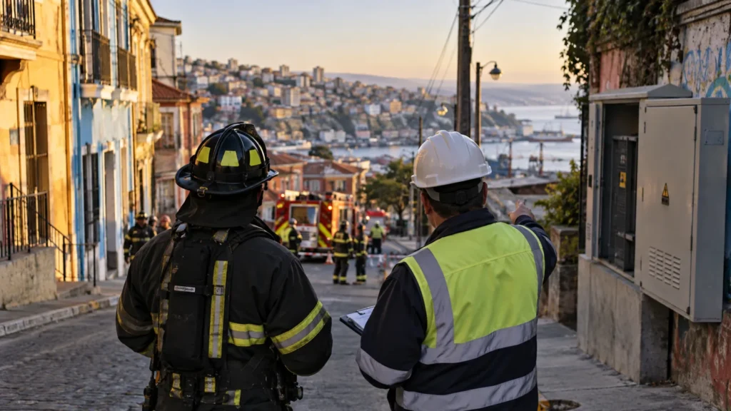 Bomberos de Valparaíso y Chilquinta formalizan protocolo ante riesgos eléctricos