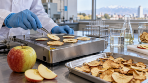 USM prueba snack de manzana con luteína, colágeno y probióticos