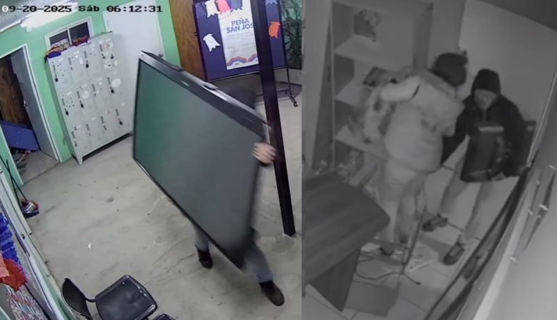 robo de pantalla interactiva 4k valorada en 4 m$ en la escuela san josé de villa alemana