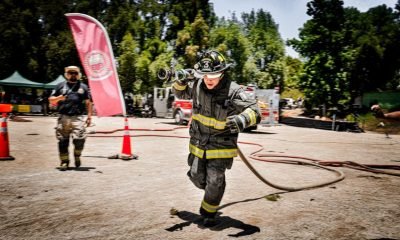 desafío bomberos quillota: competencia y homenaje en parque ludiano