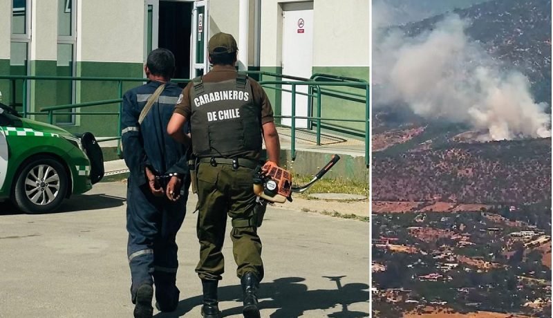 detenido en limache por incendio forestal: chispas de orilladora causaron siniestro