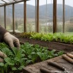 Trabajo agrícola en un invernadero rural de Casablanca