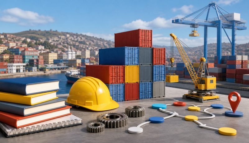 Contenedores, puerto y elementos de planificación para una cadena logística regional