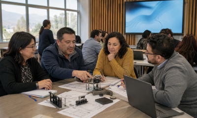 Docentes de liceos técnico-profesionales trabajan en un proyecto tecnológico