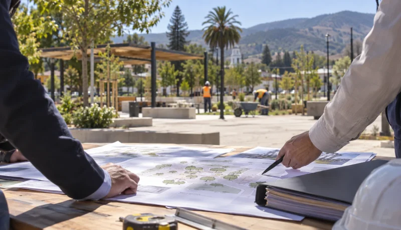 Planes de inversión y obras en un espacio público de Casablanca