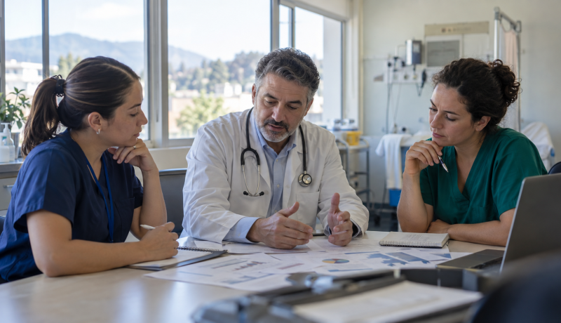 Equipo de salud revisa avances de atención en un hospital comunitario