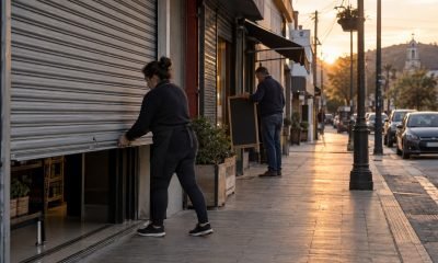 Comercio de Casablanca cierra sus cortinas al terminar la jornada