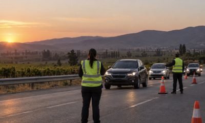 Control preventivo de tránsito en una carretera interurbana