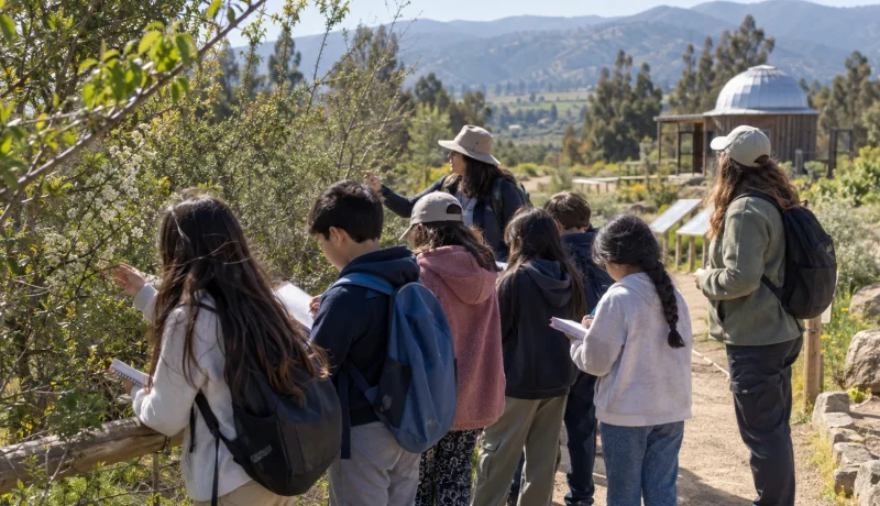 Estudiantes y docentes participan en una salida pedagógica en el valle de Casablanca