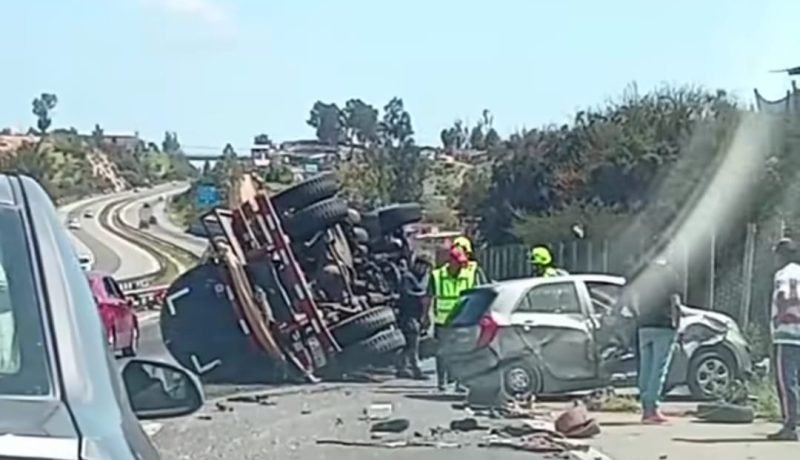 troncal sur: accidente de gran magnitud entre villa alemana y quilpué
