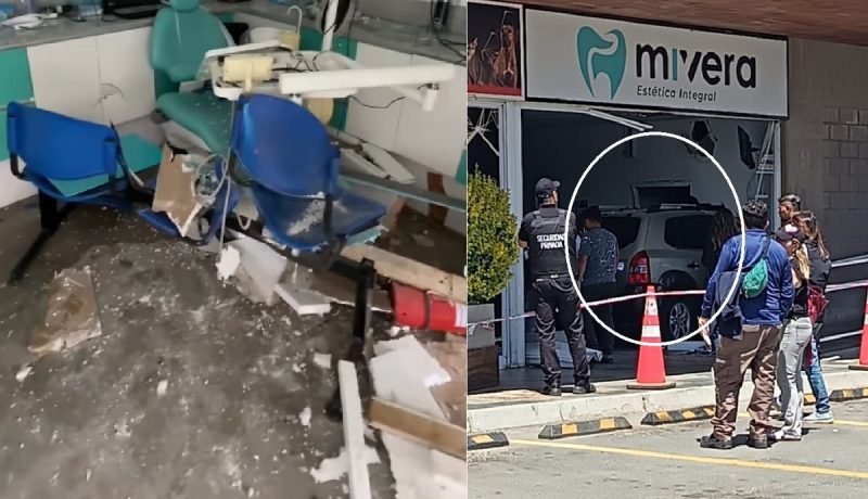 accidente en limache: auto se incrusta en clínica dental
