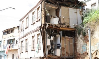 valparaíso: derrumbe de fachada en avenida colón pone en alerta la seguridad de inmuebles