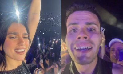 dua lipa graba video con celular de fan calerano en concierto chileno