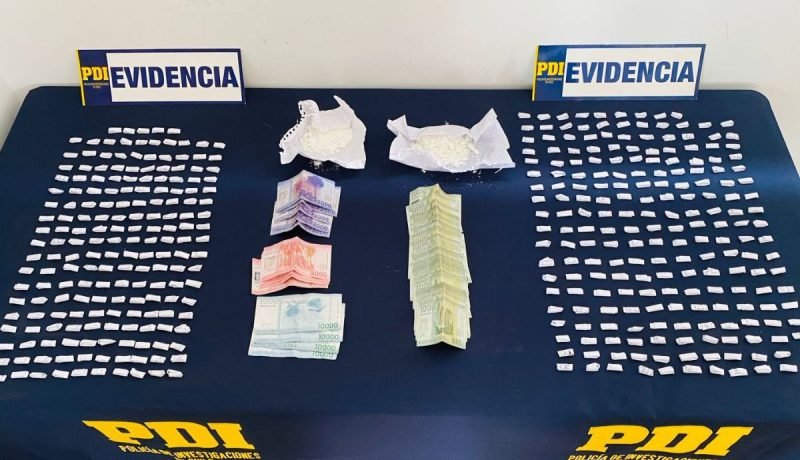 quillota: pdi detiene a pareja con $2.5 millones en drogas y antecedentes