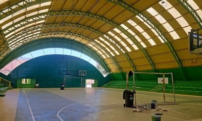 gimnasio fiscal la cruz: inician obras de mejoramiento y reparación