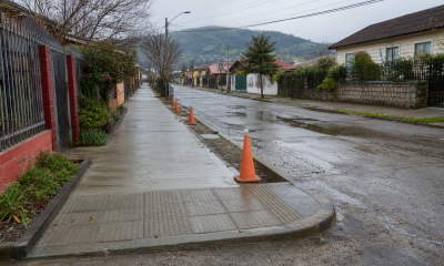 Aceras y soleras en una calle residencial de Casablanca