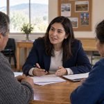 Personas reciben orientación profesional durante una asesoría comunitaria