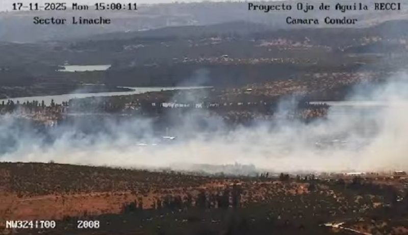 incendio en limache: evacuación y alerta sae por avance de fuego