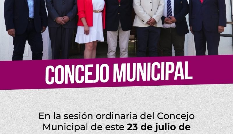 Sesión del Concejo Municipal de Casablanca del 23 de julio de 2026