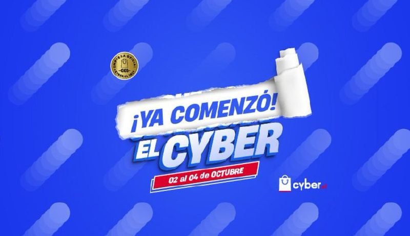 Gráfica de Cyber.cl que anuncia el inicio del Cyber del 2 al 4 de octubre