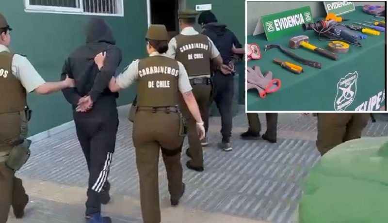 carabineros de san felipe detienen a 11 y frustran robo