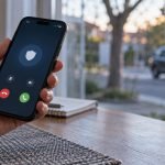 Persona usa un teléfono para entregar información anónima de seguridad