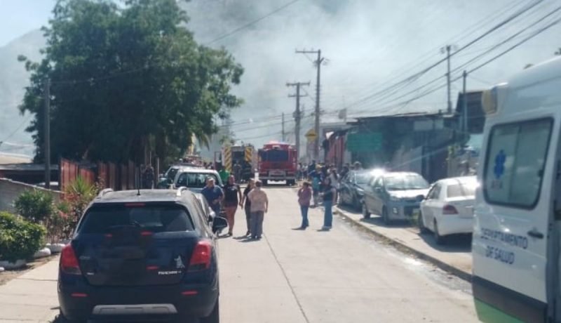 incendio en hijuelas: varias viviendas dañadas en los aromos