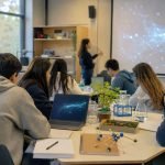 Estudiantes trabajan en proyectos de ciencia escolar con apoyo de inteligencia artificial