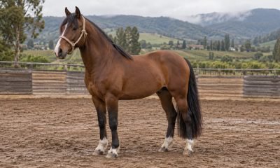 Caballo en una medialuna rural del valle de Casablanca