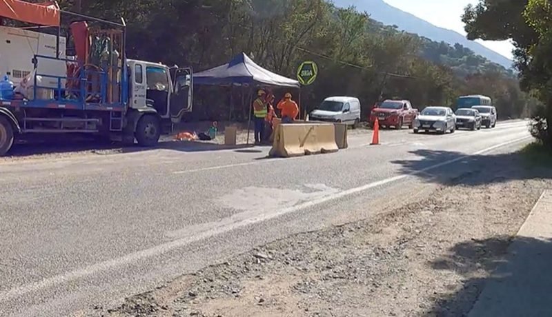 aguas pacífico suspende obras en ruta f100g por peregrinación a lo vásquez