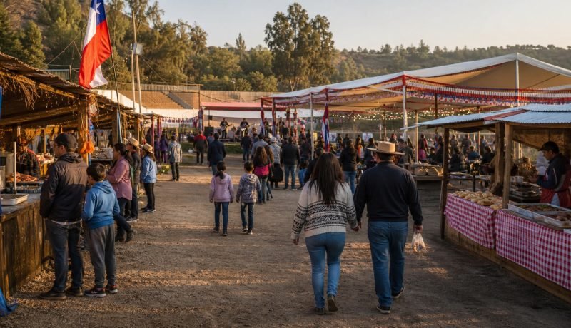 Fonda y ramada familiar durante Fiestas Patrias en Casablanca