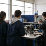 Estudiantes participan en una actividad de formación técnica industrial