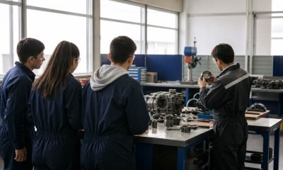 Estudiantes participan en una actividad de formación técnica industrial