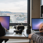 Estudio creativo tecnológico con computadores y equipos audiovisuales en la Región de Valparaíso