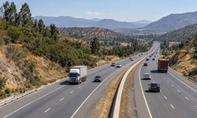 Representación editorial del tránsito de vehículos livianos y camiones por la Ruta 68