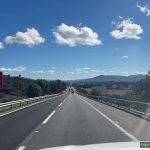 Ruta 68 con cielo despejado tras la salida del túnel Zapata hacia Valparaíso
