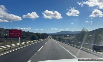 Ruta 68 con cielo despejado tras la salida del túnel Zapata hacia Valparaíso