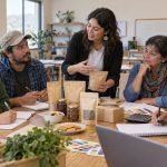 Emprendedores participan en una capacitación práctica sobre productos y precios